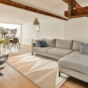 Dywany Łuszczów, Kusový koberec Spark 0698A beige/cream, 140x190, béžová, chodba / predsieň