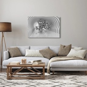 Obraz - Čiernobiele bubliny (90x60 cm)
