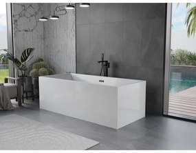 Mexen Vigo, voľne stojaca vaňa 178,5 x 80 cm, biela, čierny matný prepad, 51251788000-70