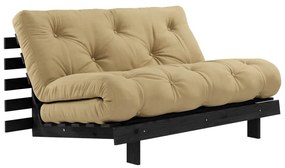 Rozkladacia pohovka v horčicovej farbe 140 cm Roots Black Night – Karup Design