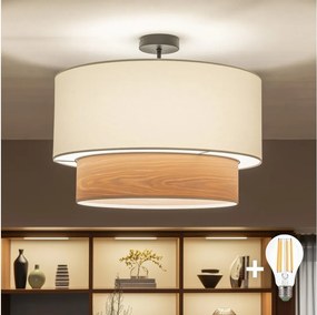 Brilagi - LED prisadený luster CERIA 1xE27/60W/230V pr. 50 cm čierna/biela/béžová