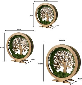 LED lampa Strom života – machová dekorácia na stôl I SENTOP LED0574-ORECH-WENGE