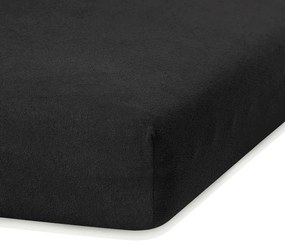 Froté prestieradlo s gumou AmeliaHome Ruby čierne