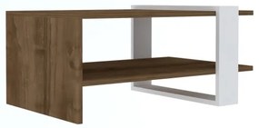 Konferenčný stolík GAYE 35x80 cm hnedá/biela