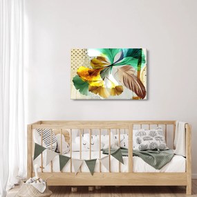 Obraz - Listy s pierkom (90x60 cm)