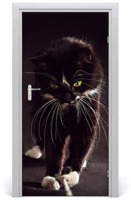 Samolepiace fototapety na dvere čierna mačka 85x205 cm