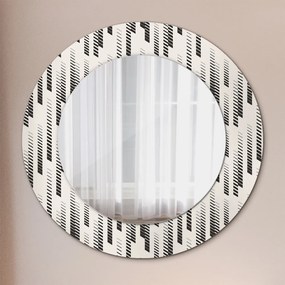 Pruhovaný vzor Okrúhle dekoračné zrkadlo na stenu