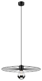 Luster na lanku MONTANA 1xE27/15W/230V pr. 45 cm čierna