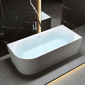 Rea Wenus, akrylová rohová vaňa 1700x800x575 mm, pravá, biela s bielou odtokovou zátkou, REA-W0130