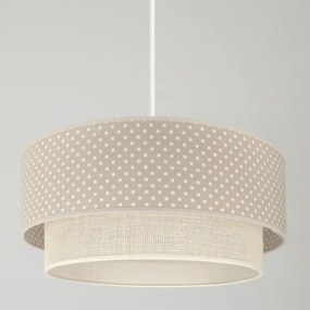BRILAGI-LED Závesný luster na lanku BOHO BOBO 1xE27/60W/230V, priemer 40 cm, s bodkami, béžová/krémová