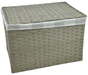 Úložný box s vekom sivý Rozmery (cm): 40x29, v. 28