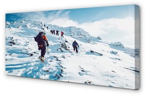 Obraz canvas Lezenie na hory v zime 120x60 cm