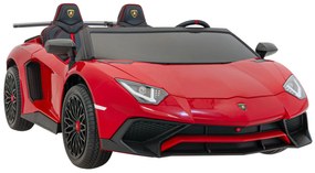 RAMIZ Elektrické autíčko Lamborghini Aventador SV 2x200W - dvojmiestne - červené -2X 200W - 24V/14Ah - 2023