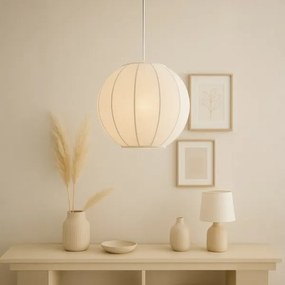 Závesný luster na lanku DANA 1xE27/15W/230V, priemer 25 cm, biely