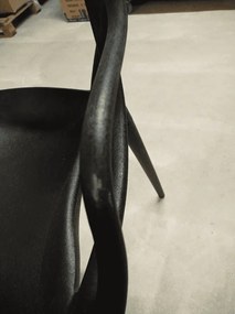 AKCIA Čierna plastová stolička KATO II. akosť