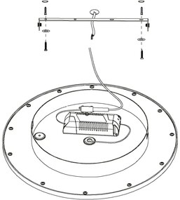Eglo 99118 - LED RGB Stmievateľné stropné svietidlo TURCONA-C LED/15W/230V + DO