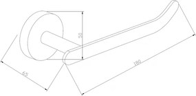 Mexen Loft, držiak na wc papier, čierna matná, 7012633-70