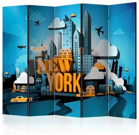 Paraván - New York - welcome II [Room Dividers] Veľkosť: 225x172, Verzia: Jednostranný