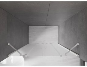 Mexen Velar Duo, posuvné sprchové dvere do otvoru 140 cm, 8mm sklo námraza, chrómová, 871-140-000-32-01