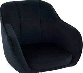 LuxuryForm DESIGN Barová stolička AVOLA VELUR na čiernej hranatej podstave - čierna