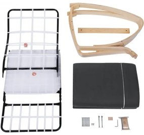 Hojdacie kreslo SONGMICS LYY10G - tmavosivé