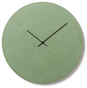 Nástenné betovoné hodiny CLOCKIES, 49cm, okrúhle, zelené