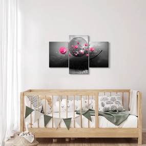 Obraz ružových abstraktných gulí (90x60 cm)