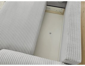 Svetlosivá menčestrová rozkladacia rohová pohovka (ľavý roh) Lucien – Bobochic Paris