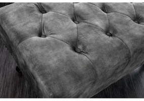 Taburetka 43521 Chesterfield Zamat šedá  - Komfort-nábytok
