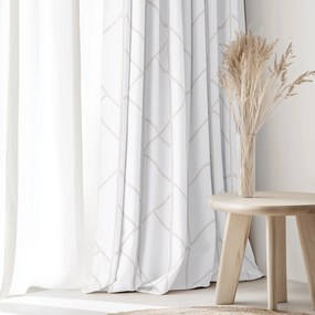 Goldea bavlnený záves - geometrické línie na bielom 280x150 cm