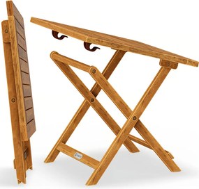 Odkladací stolík VITEK z akáciového dreva 46x46x46cm, hnedá Casaria