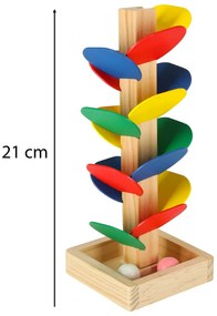 KIK Montessori drevený kulodrom – vzdelávacia veža s guľôčkami