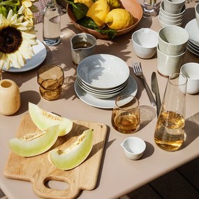 Broste Copenhagen Sklenená karafa s viečkom Amber 800ml