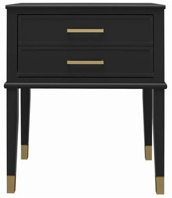 Čierny nočný stolík Westerleigh – CosmoLiving by Cosmopolitan