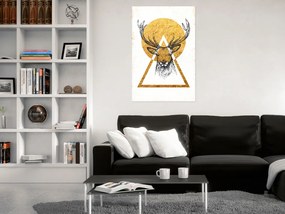 Artgeist Obraz - My Home: Golden Deer Veľkosť: 40x60, Verzia: Na talianskom plátne