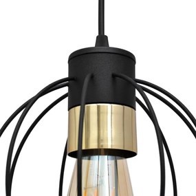 Luster na lanku STARLIGHT 1xE27/15W/230V čierna/zlatá