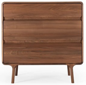 Hnedá komoda z orechového dreva 90x90x45 cm Fawn – Gazzda
