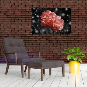 Obraz ružovej kvetiny (90x60 cm)