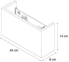 Rustikálna nástenná lampa z dubového dreva - Otan