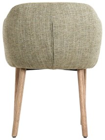 Svetlozelené čalúnené jedálenské kreslá v súprave s podrúčkami 2 ks Blaine – Light &amp; Living