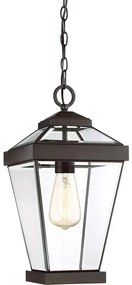 Quoizel QZ-RAVINE8-M - Vonkajší luster na reťazi RAVINE 1xE27/60W/230V IP23 hnedá