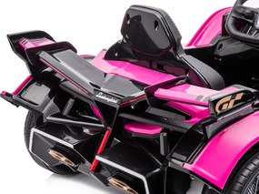 LEAN CARS Elektrické autíčko Lamborghini GT HL528 LED svetlá MP3 ružové