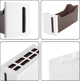 Úzky úložný vozík so 4 zásuvkami 45 x 17 x 83 cm, biely