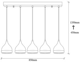 Dizajnový luster Salwah 85 cm čierny
