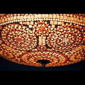 Mosaic ceiling lamp oriental Melon SUNDOWN Ø50 cm