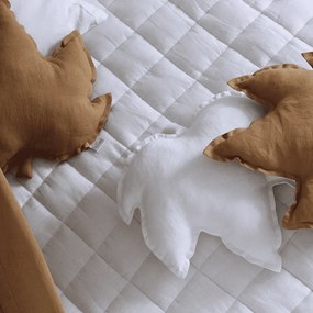 Ľanový vankúš javorový list karamelová 43x43 cm