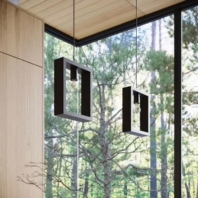 Sollux SL.1311 - Luster na lanku ARIES 1xE27/15W/230V buk/wenge