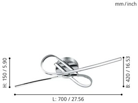 Eglo 96329 - LED Prisadený luster SELVINA 2xLED/10W/230V