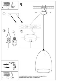 Biele závesné svietidlo s keramickým tienidlom ø 25 cm Sativa – Sollux