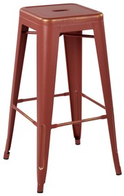 Sada 2 oceľových barových stoličiek 76 cm červená/zlatá CABRILLO Beliani
